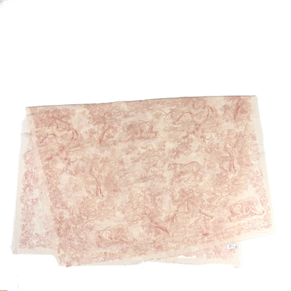 Christian Dior Wool Cashmere Silk Dioriviera Toile De Jouy Stole Pink 1 of 3
