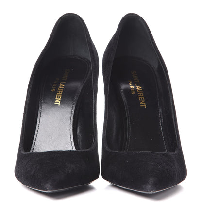 Saint Laurent Velvet Anja 105 Pumps 37 Black 2 of 10