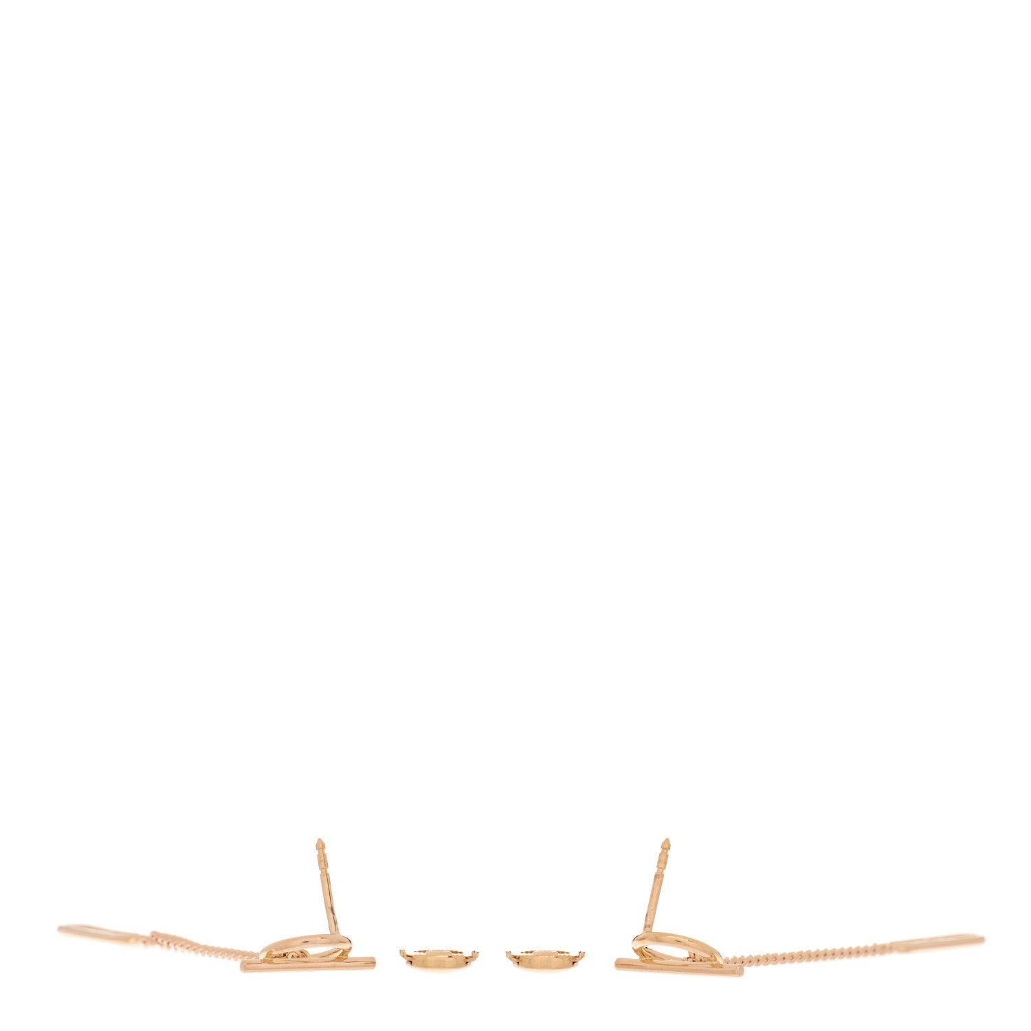 Hermes 18K Rose Gold Echappee Earrings 3 of 5