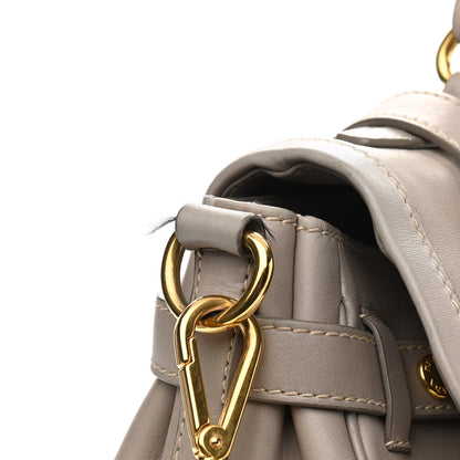 Prada City Calfskin Foldover Pushlock Top Handle Satchel Argilla 10 of 12