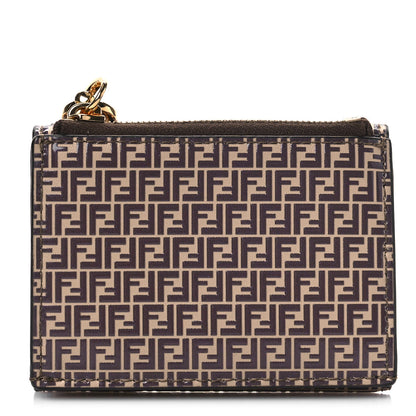 Fendi Vitello Liberty Micro FF Embossed Small O'Lock Wallet Beige Amido Maya 1 of 10