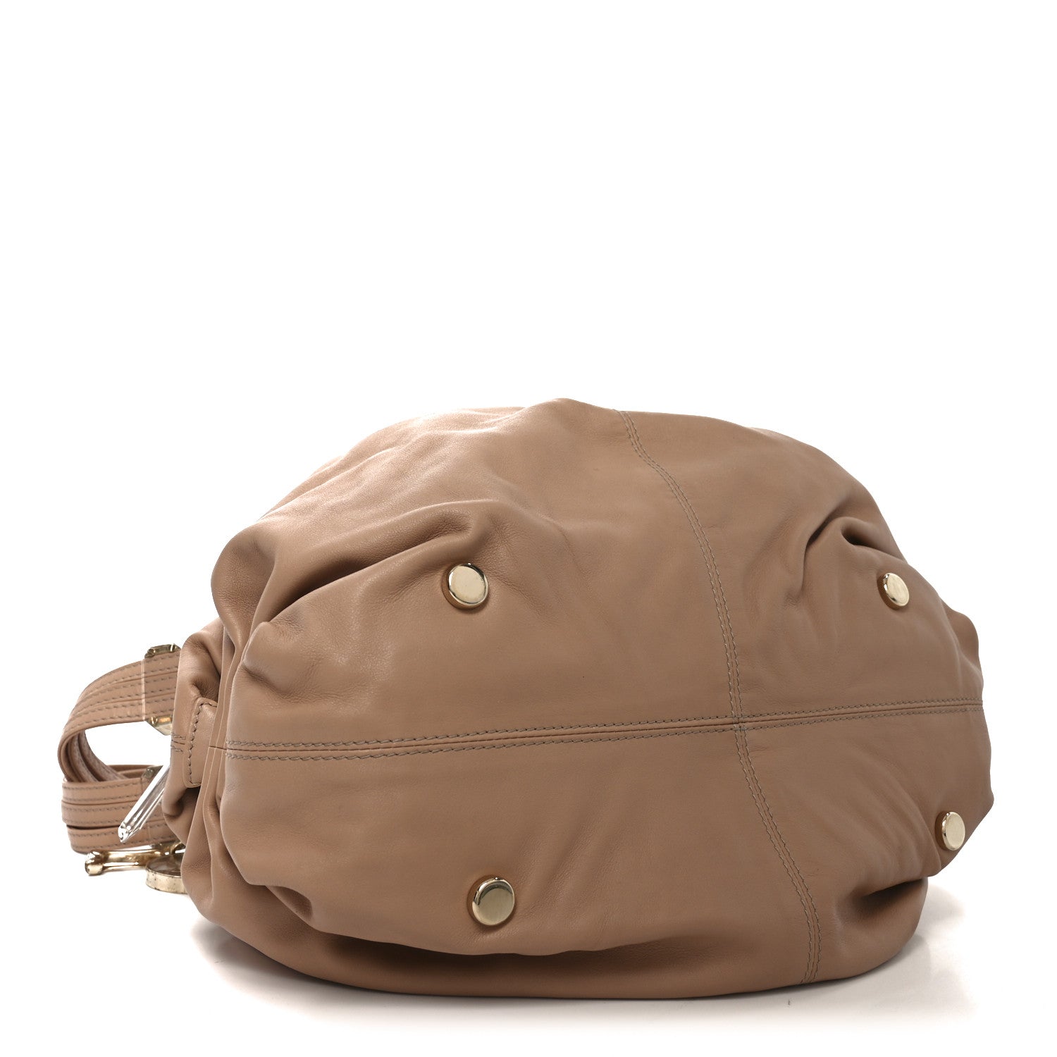 Christian Louboutin Calfskin Lucite Zip Shoulder Bag Beige 4 of 9