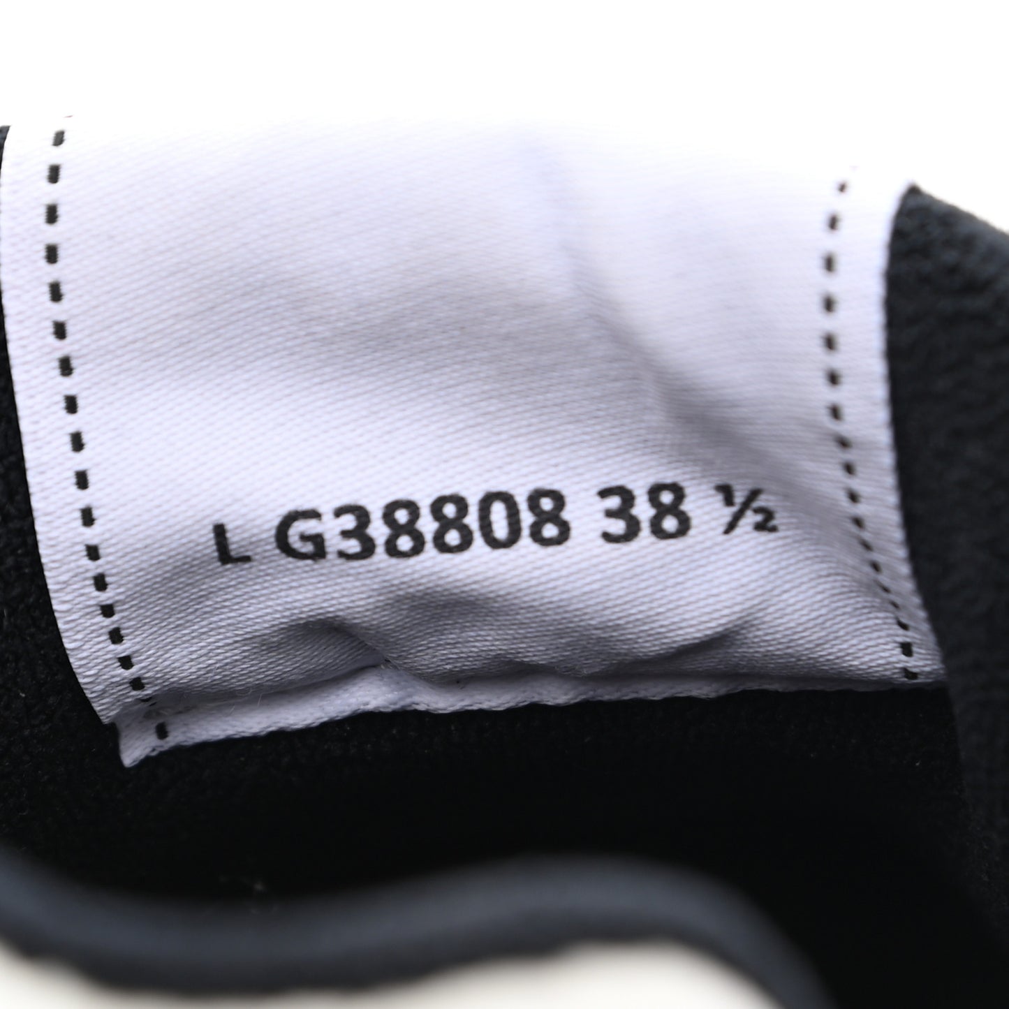 Grained Calfskin Fabric Womens Logo Sneakers 38.5 White Black