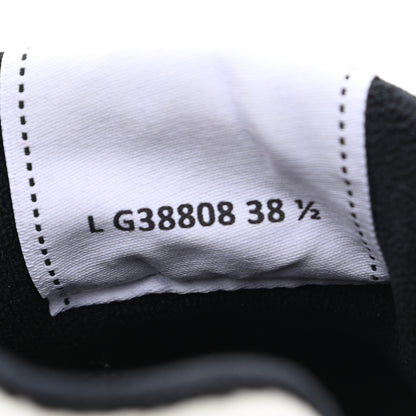 Chanel Grained Calfskin Fabric Womens Logo Sneakers 38.5 White Black 8 of 11