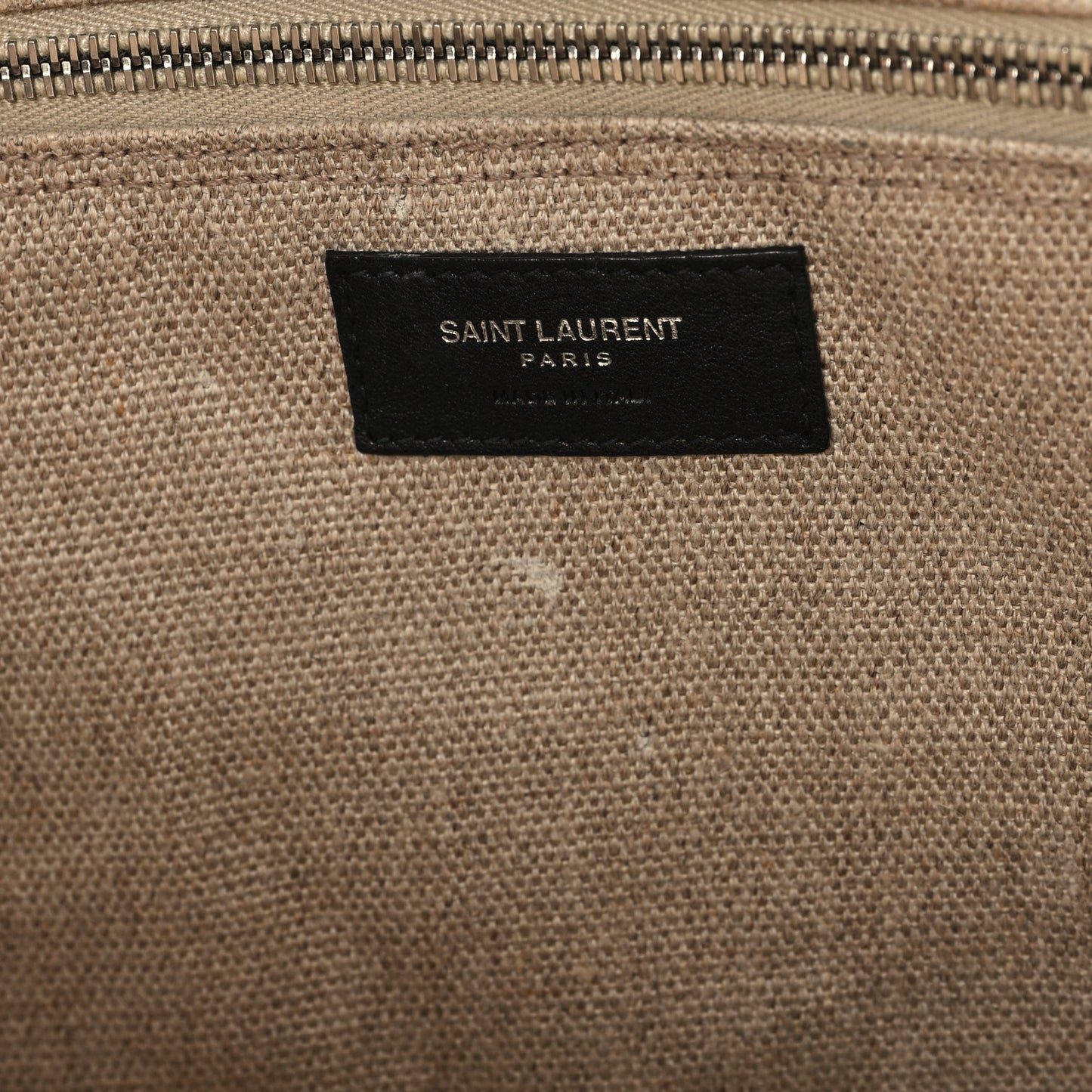 Linen Calfskin Rive Gauche Tote Optic White