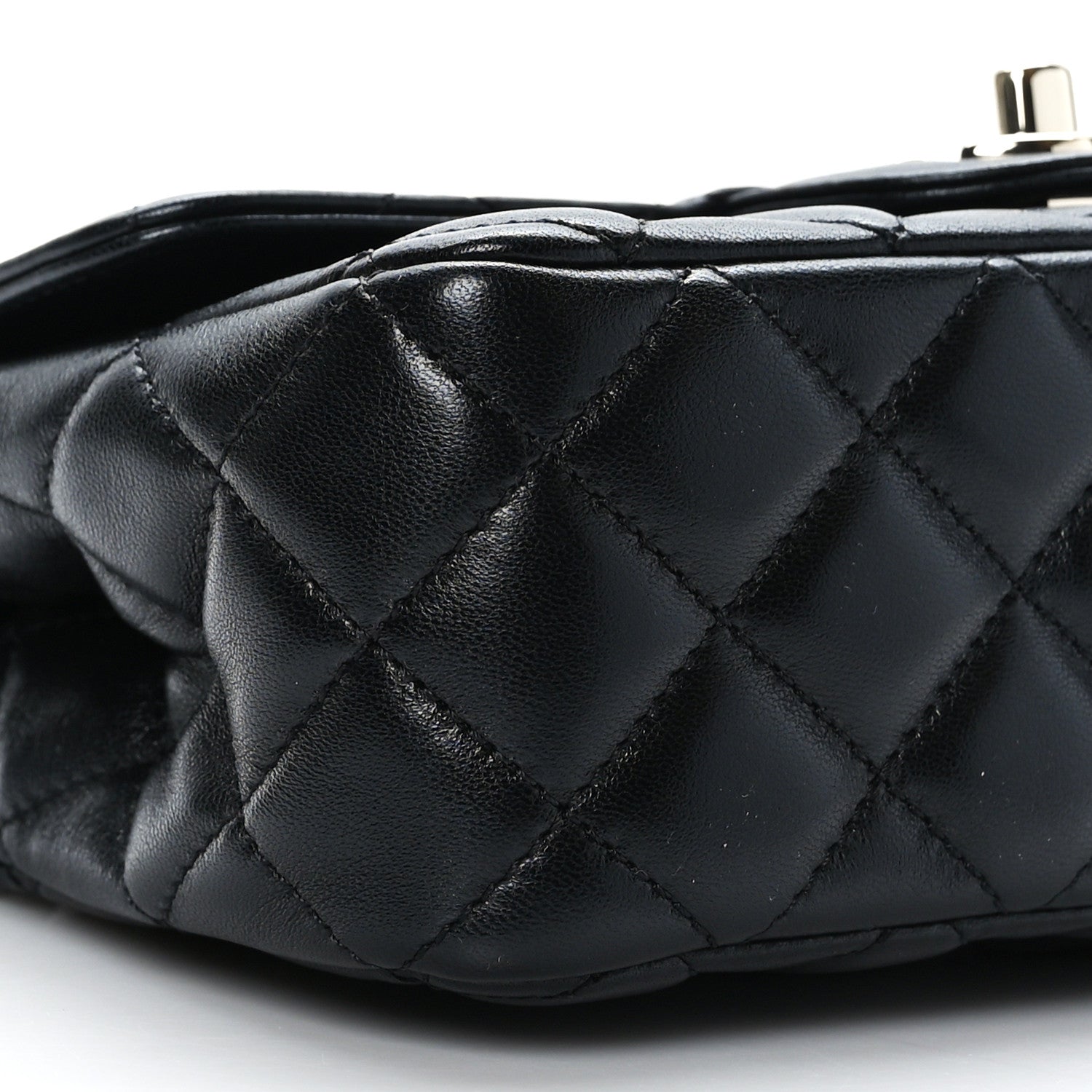 Chanel Lambskin Quilted Mini Crystal Top Handle Rectangular Flap Black 8 of 9