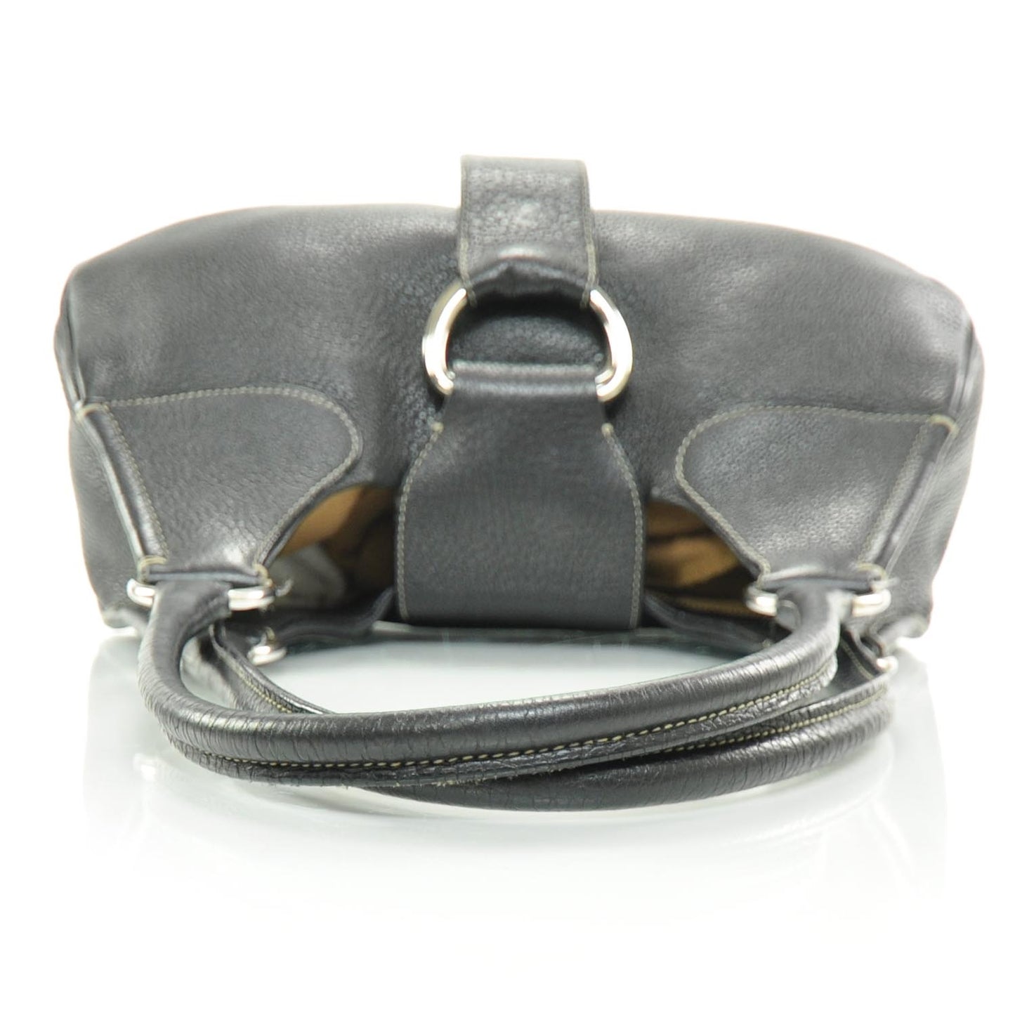 Vitello Daino Small Shoulder Bag Nero Black