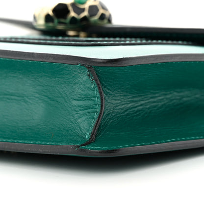 Bulgari Calfskin Small Serpenti Forever Snake Strap Crossbody Bag Emerald Green 10 of 17