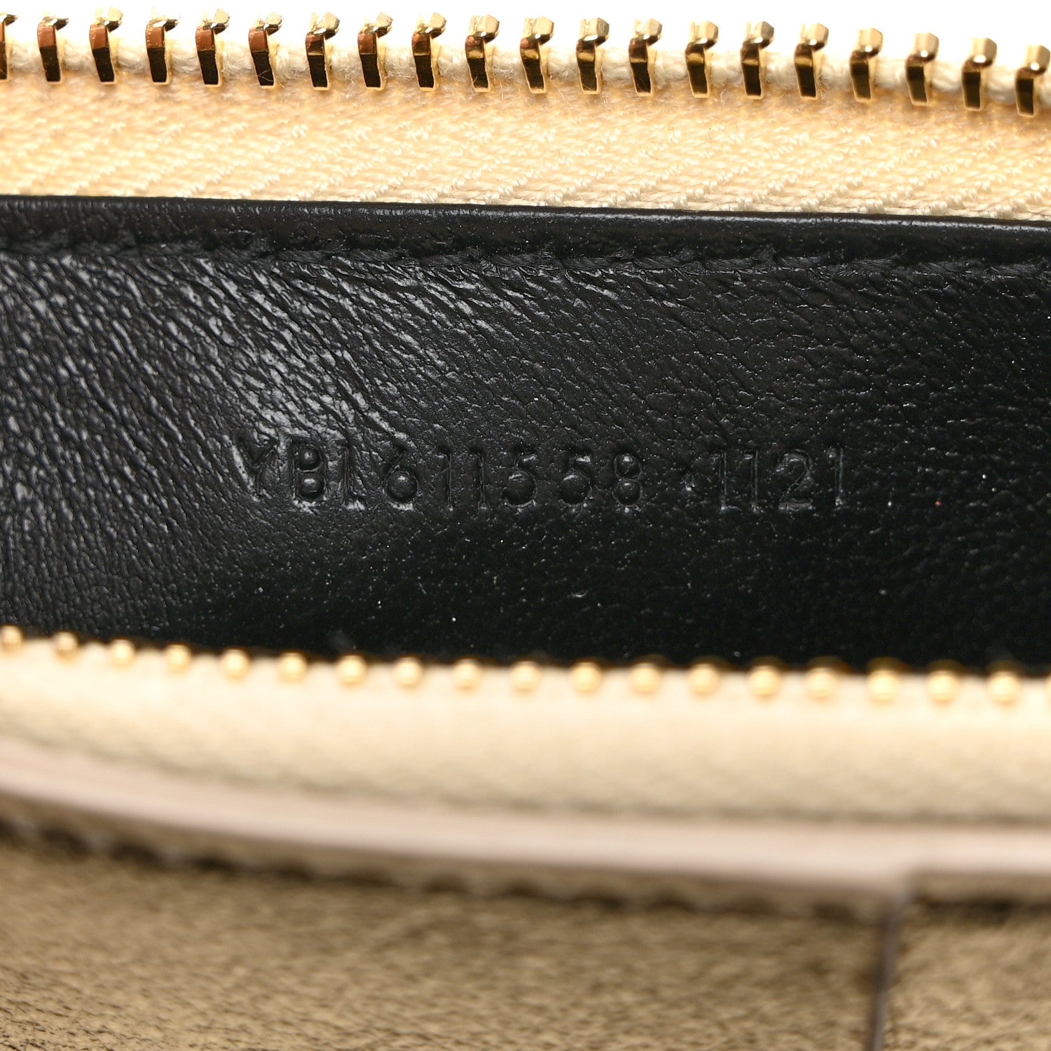Saint Laurent Metallic Calfskin Monogram Fragments Zippered Card Case Platino 7 of 7