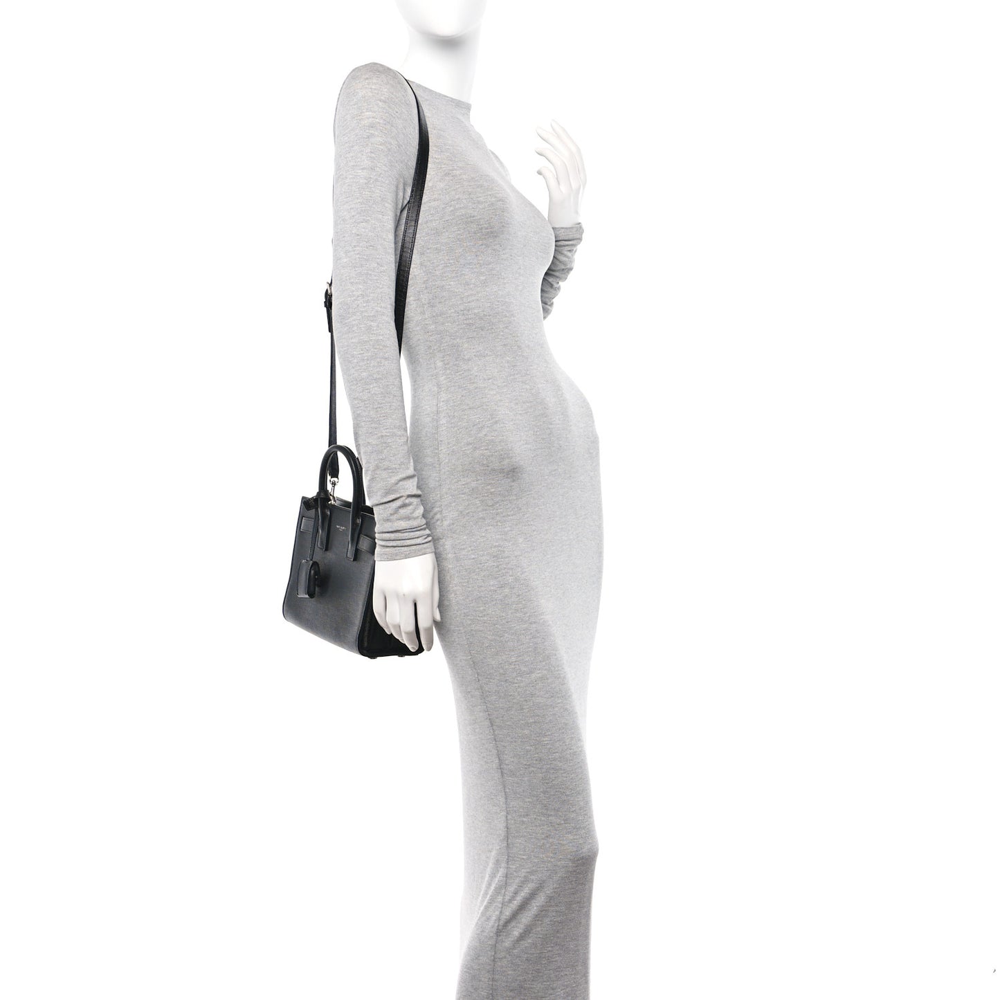 Grained Calfskin Nano Sac De Jour Black