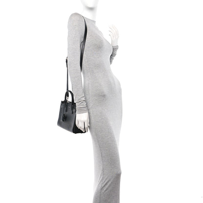 Saint Laurent Grained Calfskin Nano Sac De Jour Black 2 of 10
