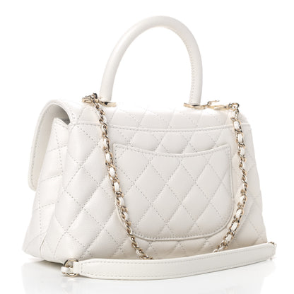 Chanel Caviar Quilted Mini Coco Handle Flap White 2 of 4