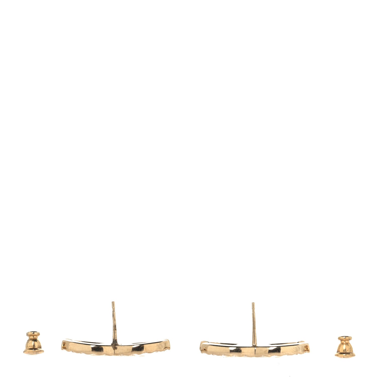 Chanel Baguette Crystal High Society CC Earrings Gold 3 of 4