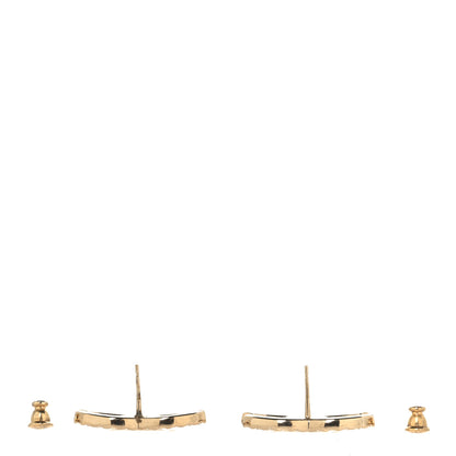 Chanel Baguette Crystal High Society CC Earrings Gold 3 of 4