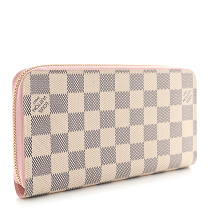 Louis Vuitton Damier Azur Zippy Wallet Rose Ballerine 3 of 7