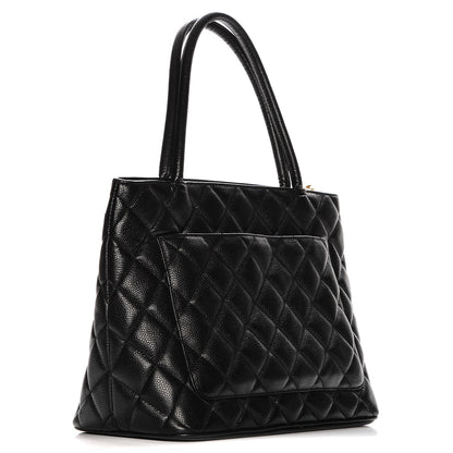 Chanel Caviar Quilted Medallion Tote Black 3 of 9