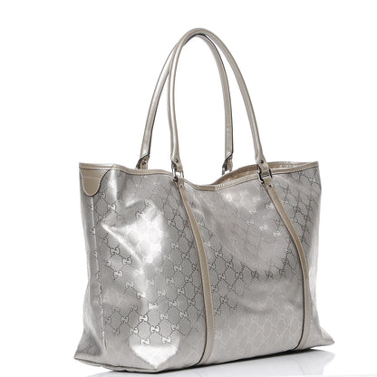 Gucci Imprime Monogram Large Joy Tote Silver 10 of 14
