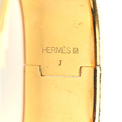 Hermes Enamel Wide Clic Clac H Bracelet GM White 4 of 5