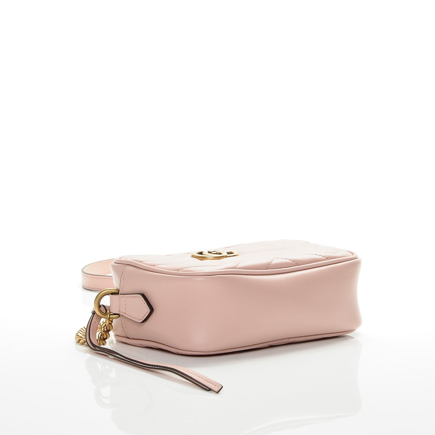 Calfskin Matelasse Mini GG Marmont Chain Shoulder Bag Perfect Pink
