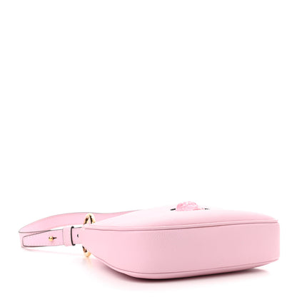 Versace Calfskin La Medusa Small Hobo Crossbody Pink 4 of 9