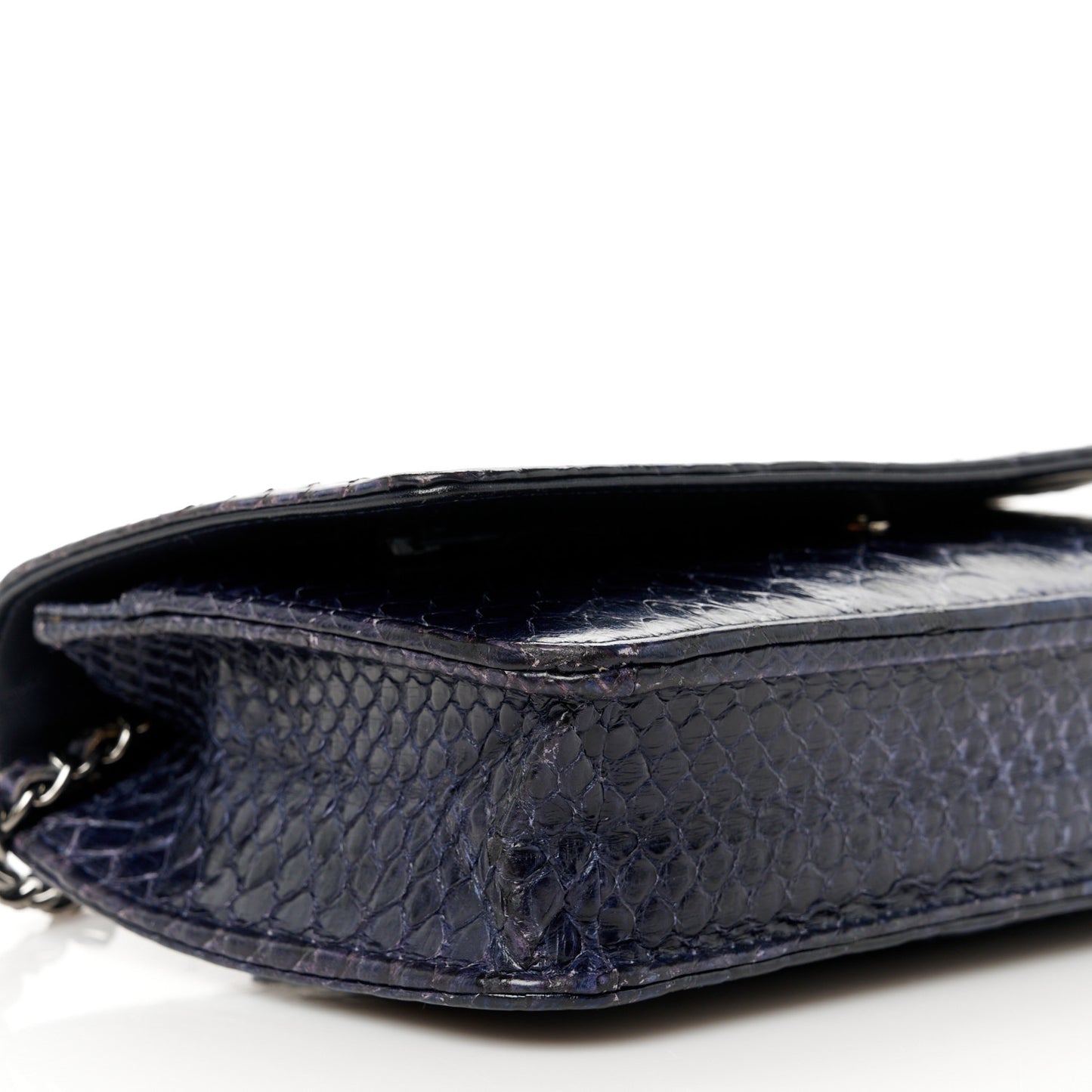 Snakeskin Wallet On Chain WOC Navy