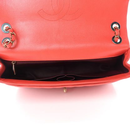 Chanel Shiny Goatskin Diagonal Quilted Small Flap Red 5 of 13