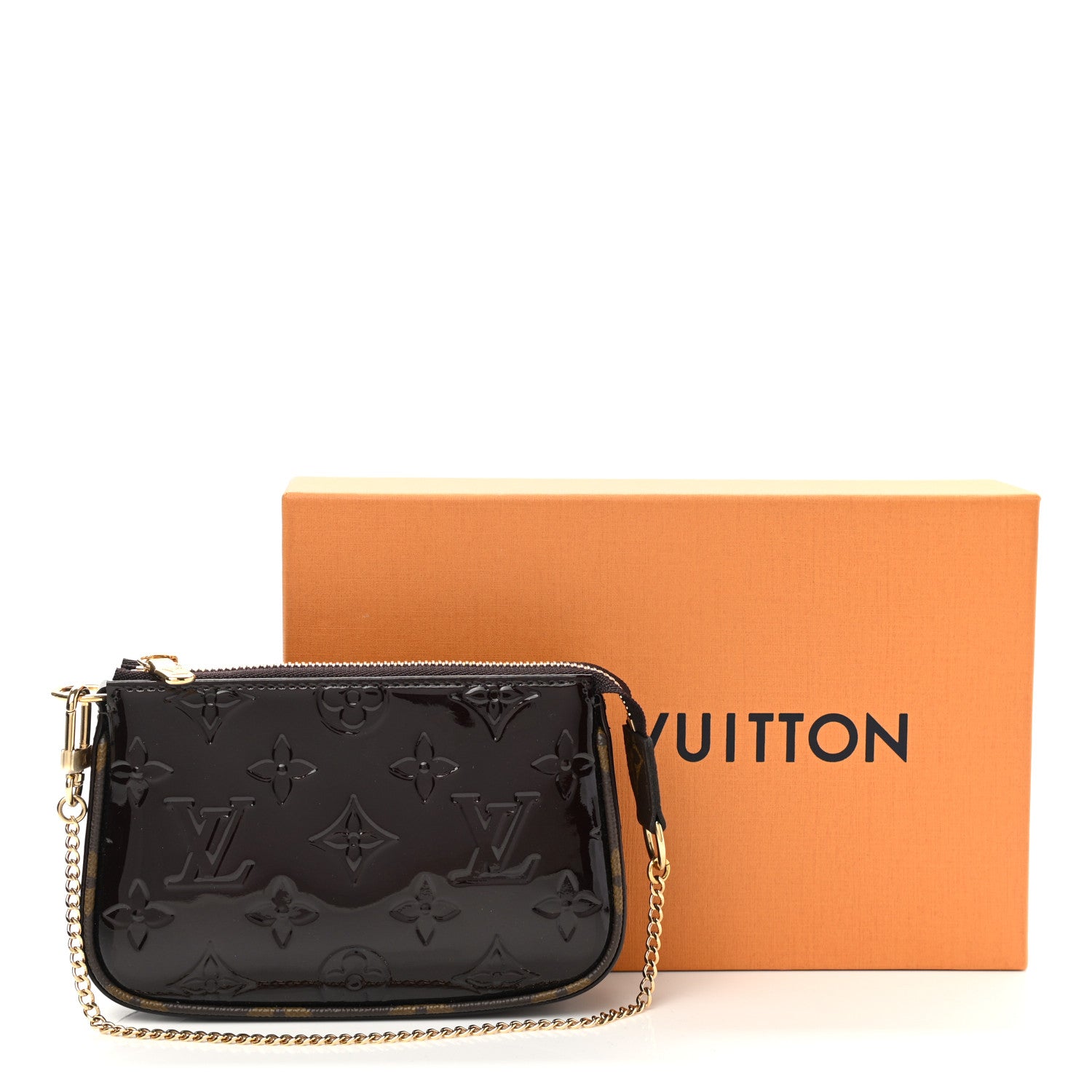 Louis Vuitton Vernis Monogram Mini Pochette Accessories Amarante 7 of 7