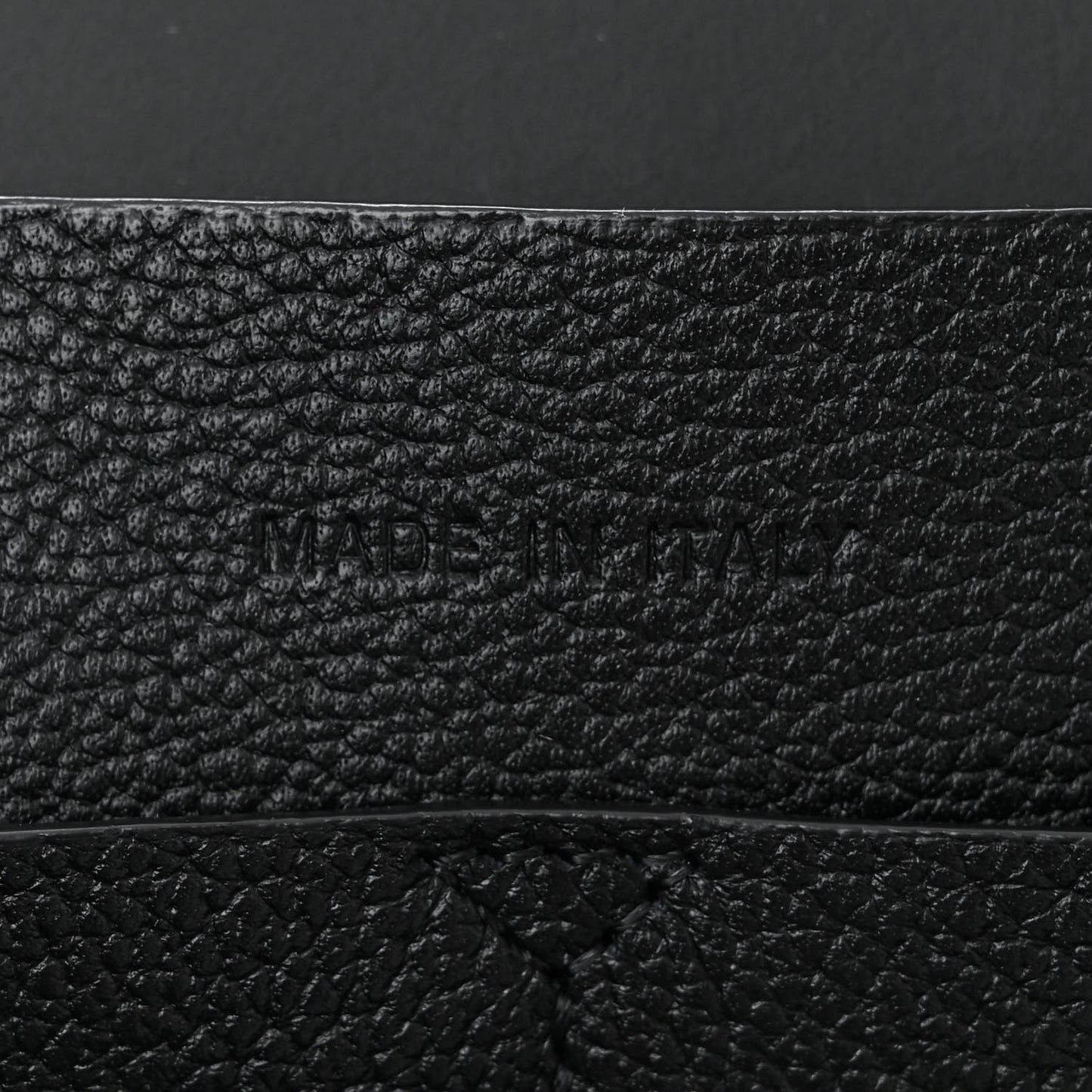Supple Grained Calfskin Medium Open Bar Tote Black