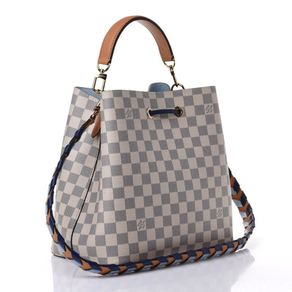 Louis Vuitton Damier Azur Braided Neonoe Blue 2 of 4