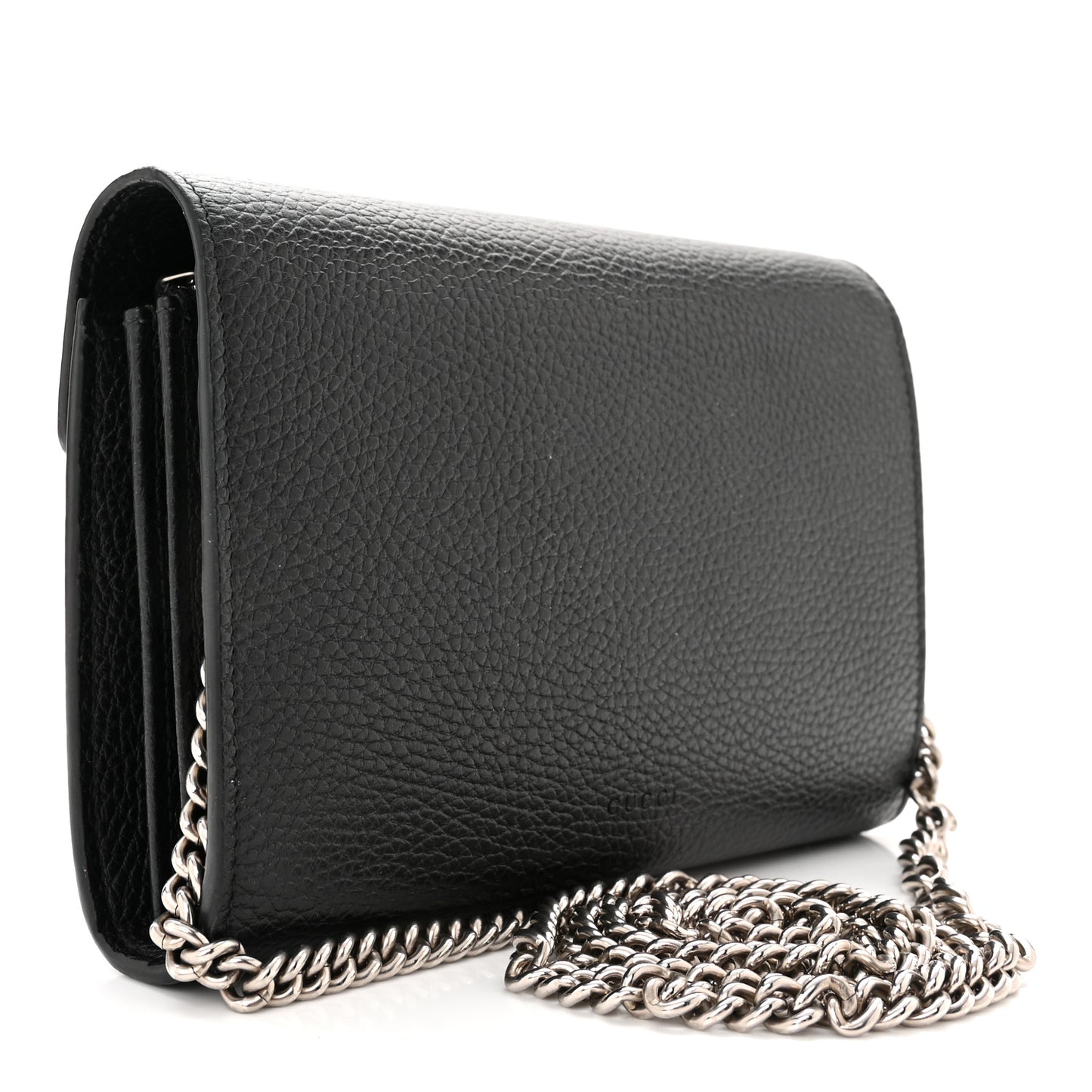 Calfskin Mini Dionysus Chain Wallet Black