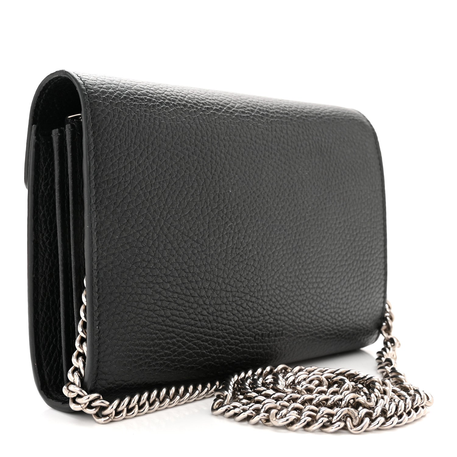 Gucci Calfskin Mini Dionysus Chain Wallet Black 2 of 9