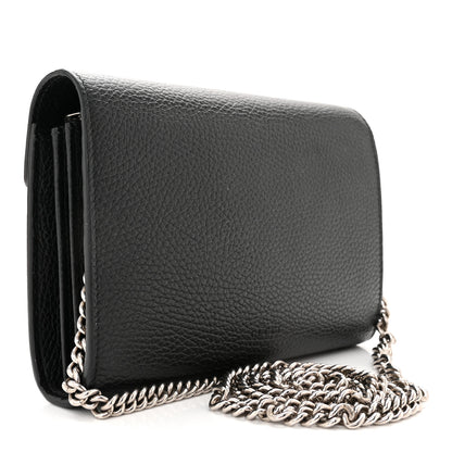 Gucci Calfskin Mini Dionysus Chain Wallet Black 2 of 9