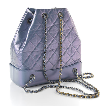 Chanel Iridescent Lambskin Calfskin Small Quilted Gabrielle Backpack Light Purple 2 of 10