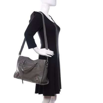 Balenciaga Chevre Silver Metallic Edge Hardware City Gris Acier 2 of 11