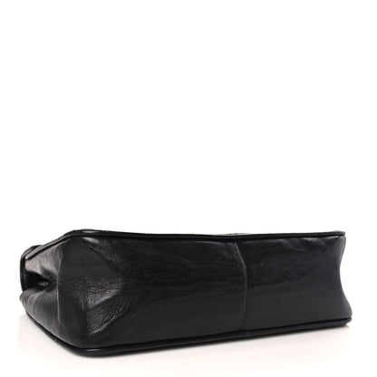 Chanel Lambskin Chevron Quilted Envelope Single Flap Black 4 of 11