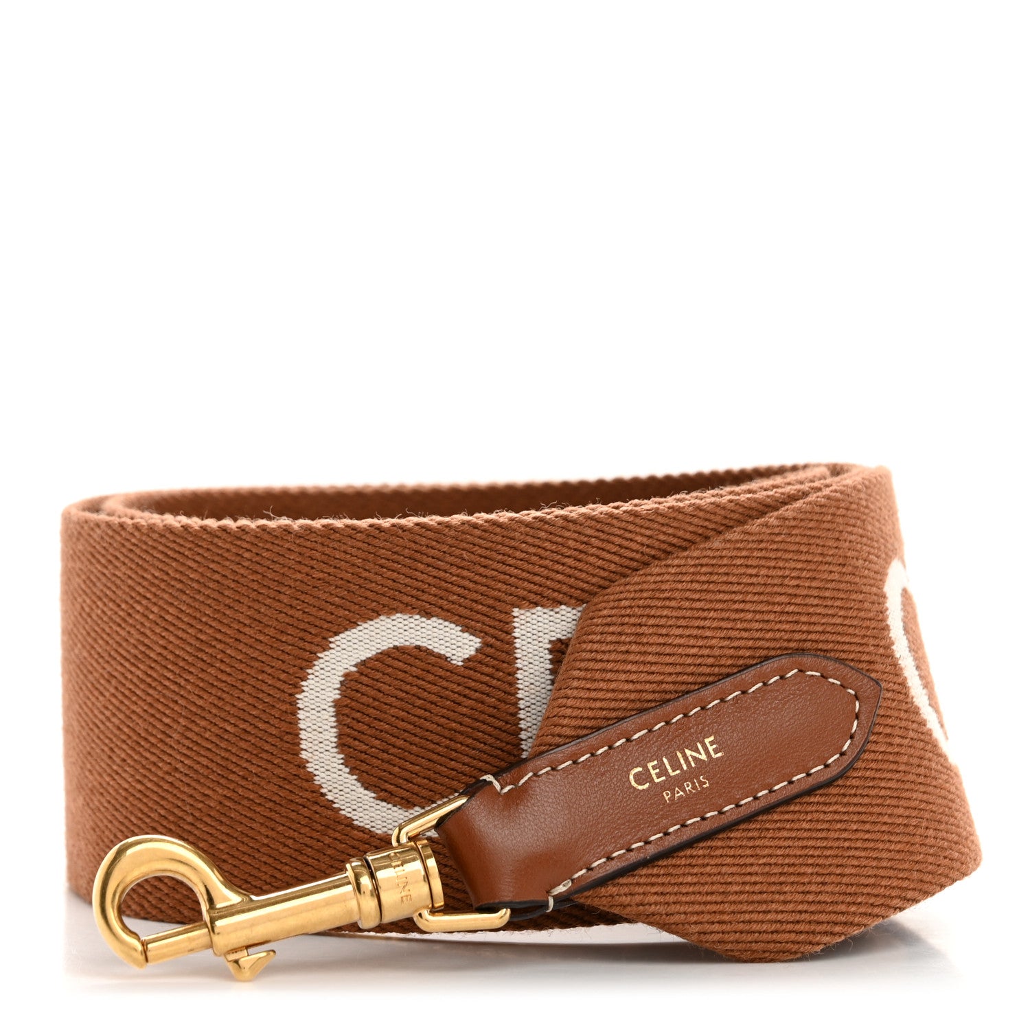 Celine Jacquard Wool Strap Light Brown 1 of 7