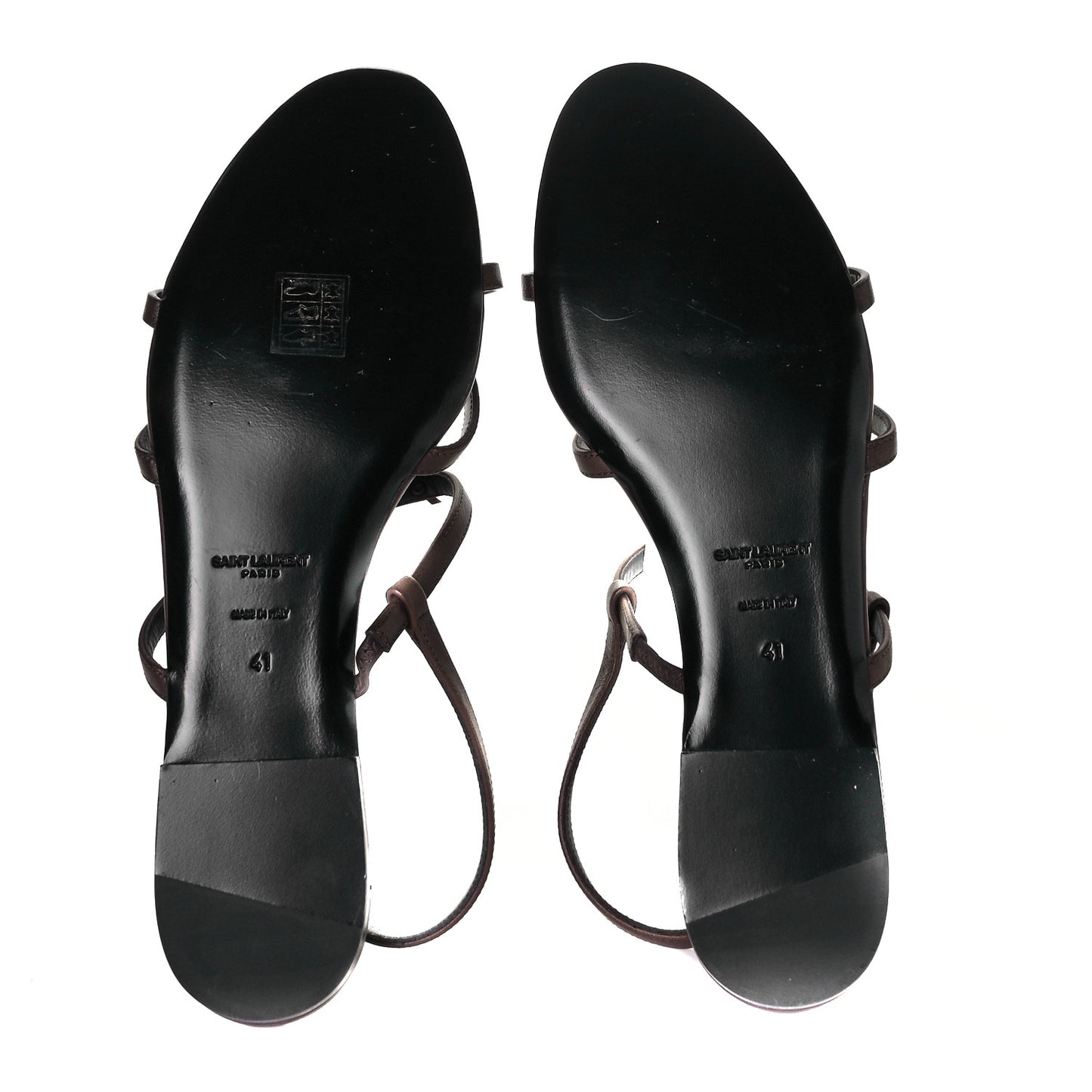Calfskin Cassandra Monogram Sandals 41 Moro