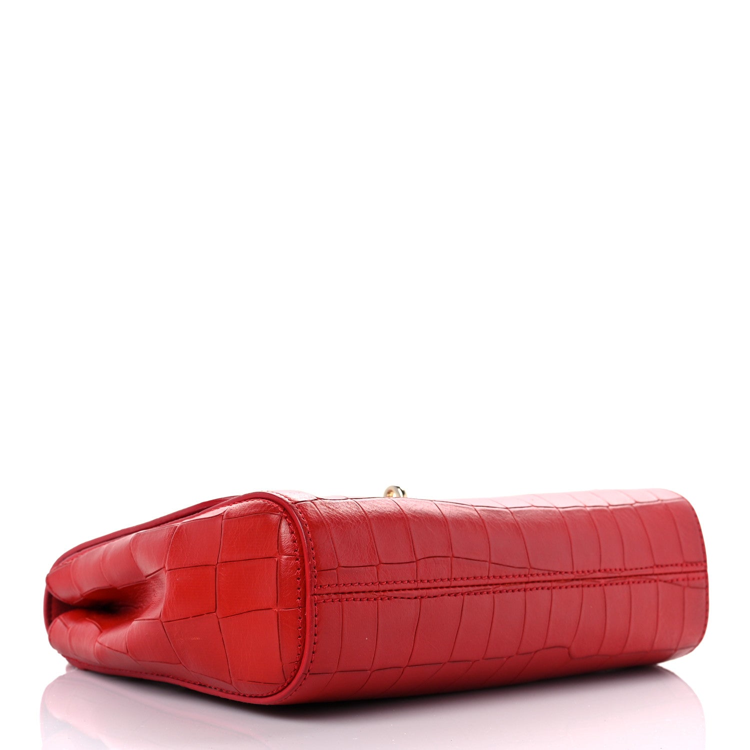 Mulberry Nappa Crocodile Embossed Small Lily Flap Red 4 of 16