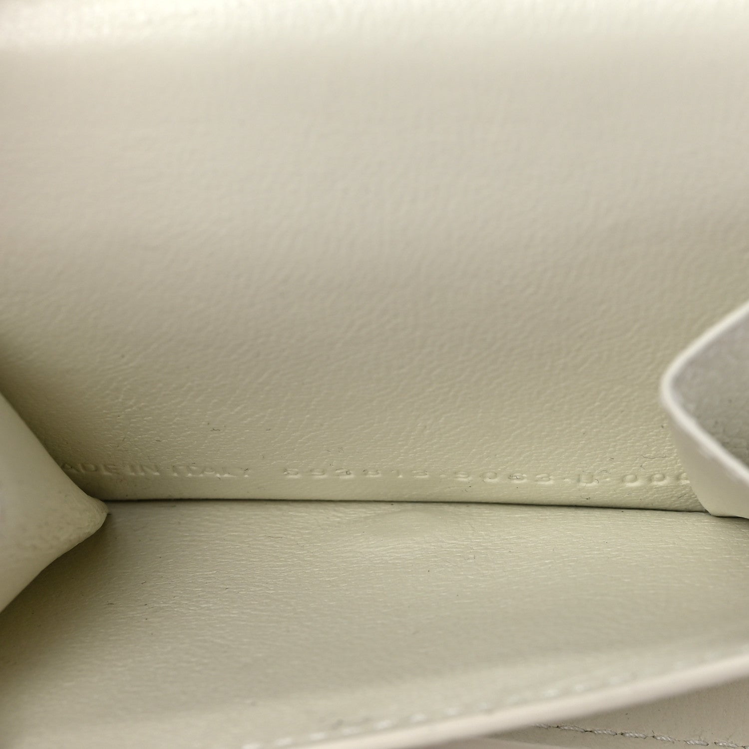Balenciaga Grained Calfskin Logo Mini Cash Wallet White Light Green 6 of 7