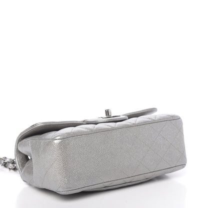 Chanel Metallic Caviar Quilted Mini Rectangular Flap Silver 4 of 11