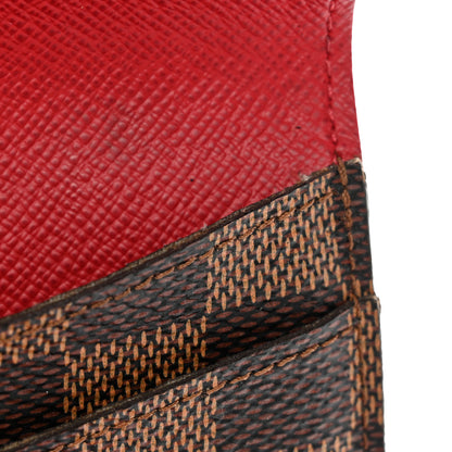 Louis Vuitton Damier Ebene Josephine Wallet Red 9 of 19