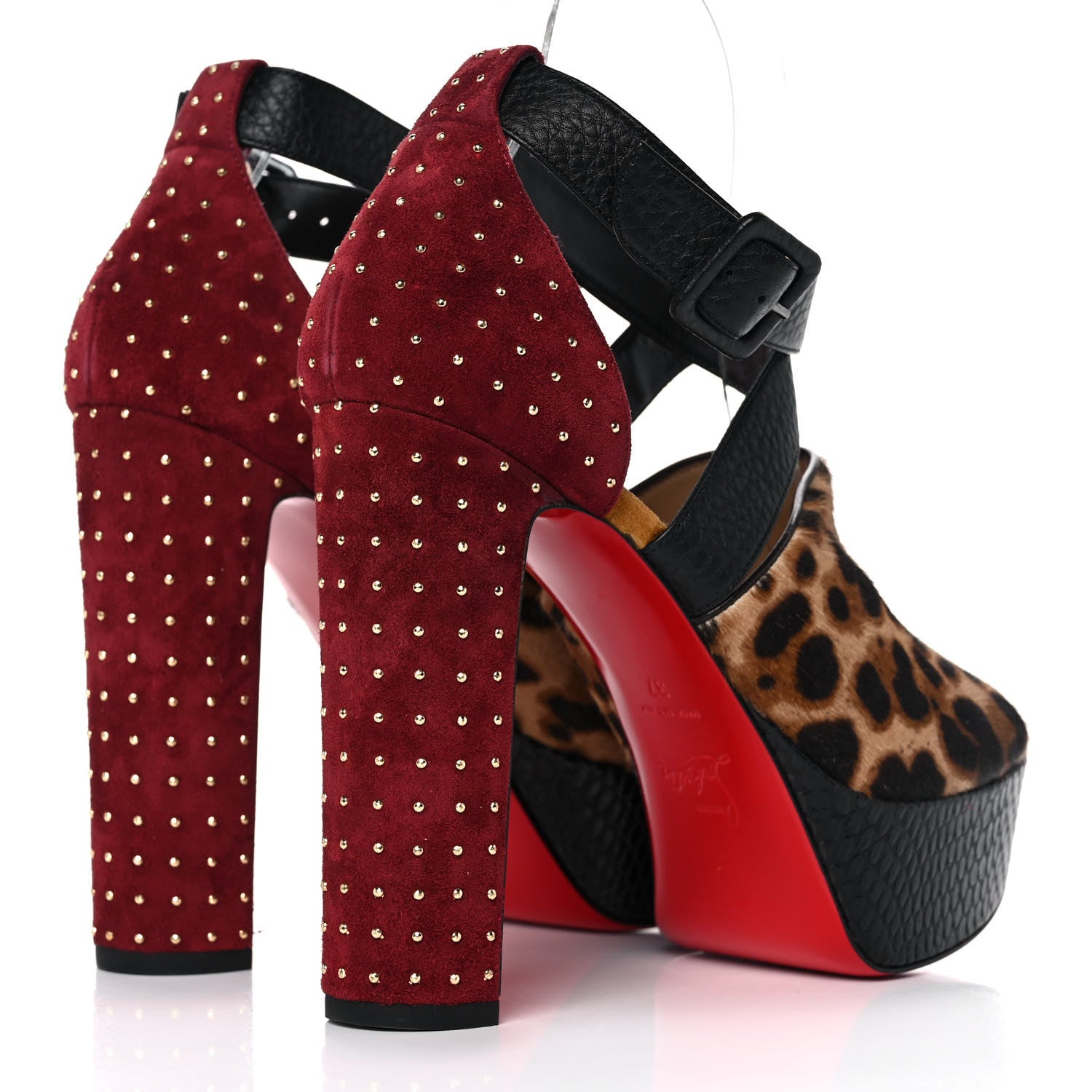 Christian Louboutin Calf Hair Leopard Print Bingirl Plume 130 Pump 37 Multicolor 4 of 9