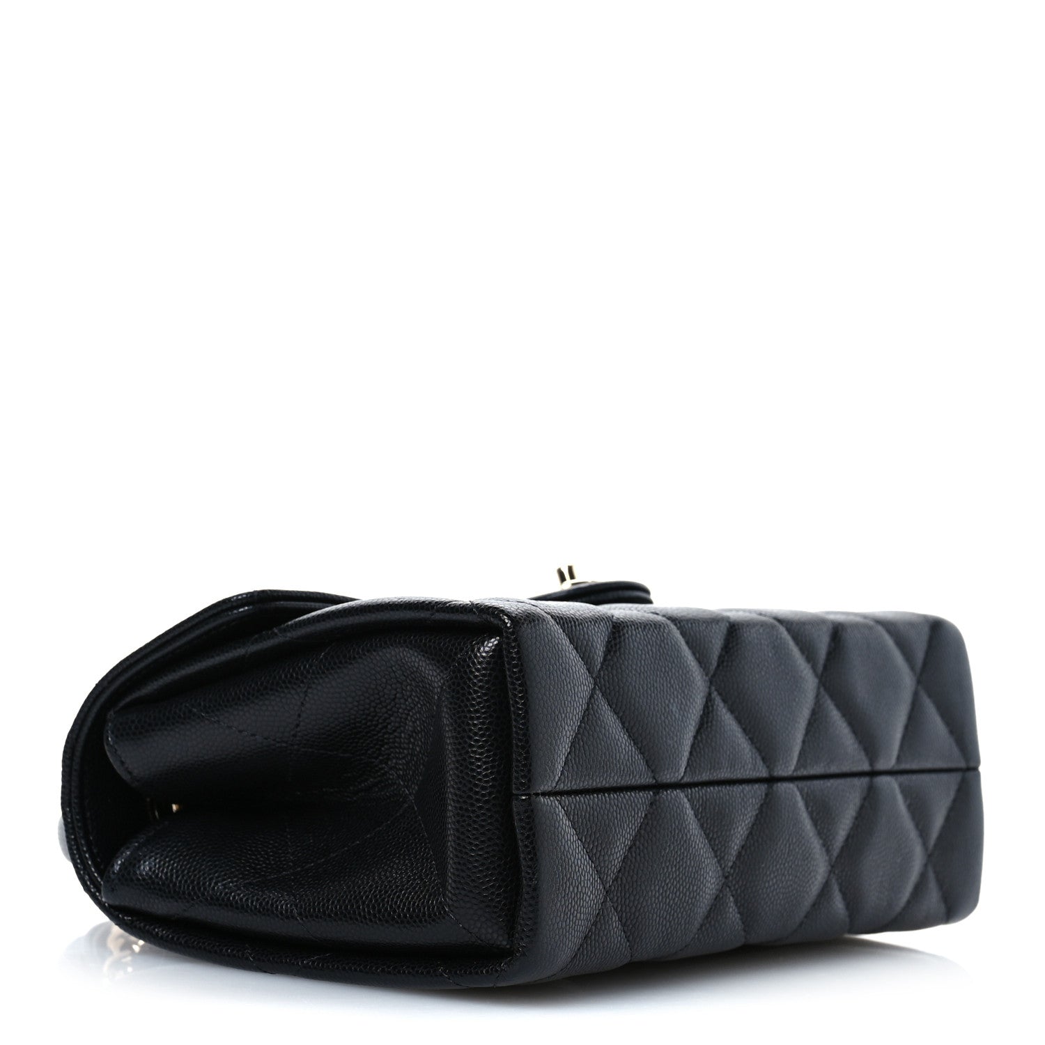 Chanel Caviar Quilted Retro Mini Twist Top Handle Clutch Flap Black 4 of 12