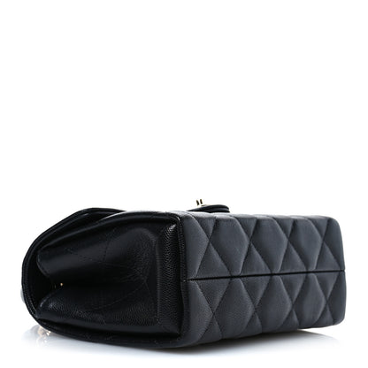 Chanel Caviar Quilted Retro Mini Twist Top Handle Clutch Flap Black 4 of 12