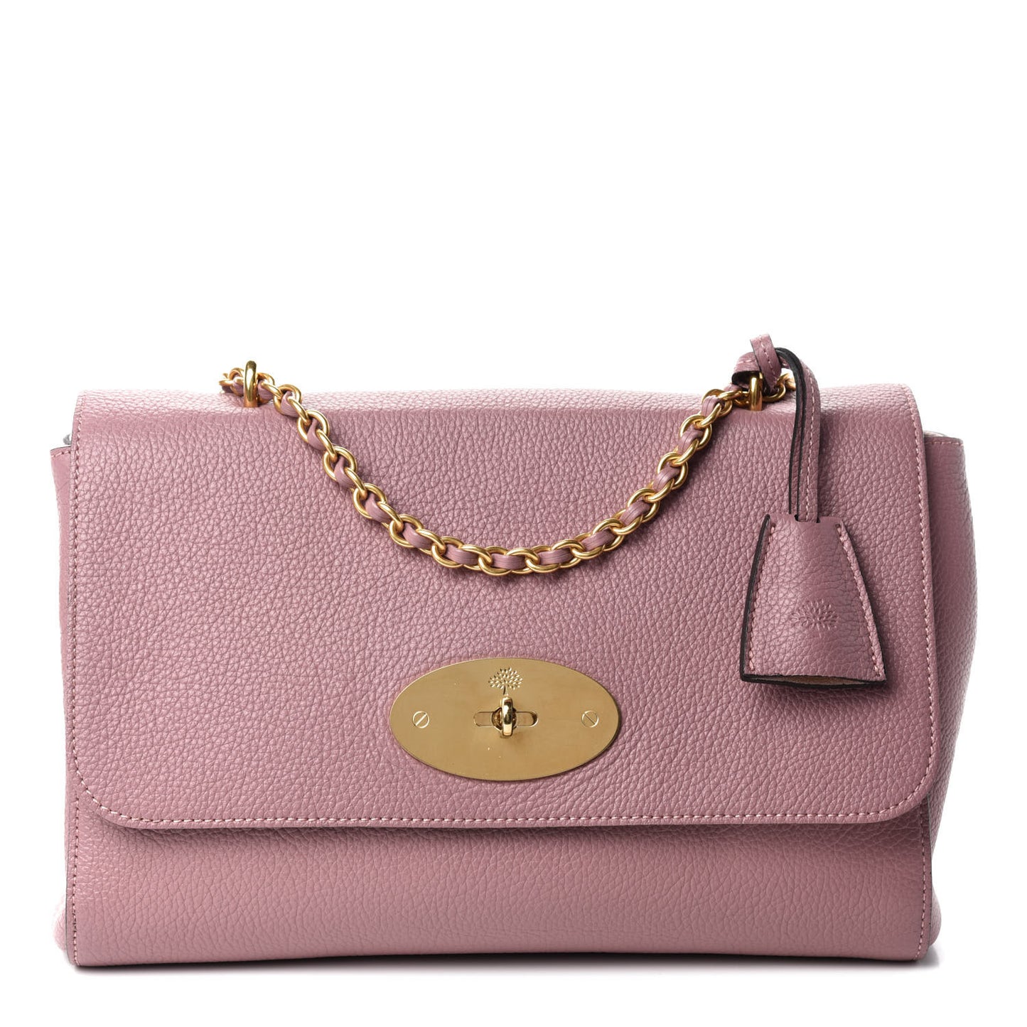 Calfskin Goat Medium Lily Flap Dark Blush