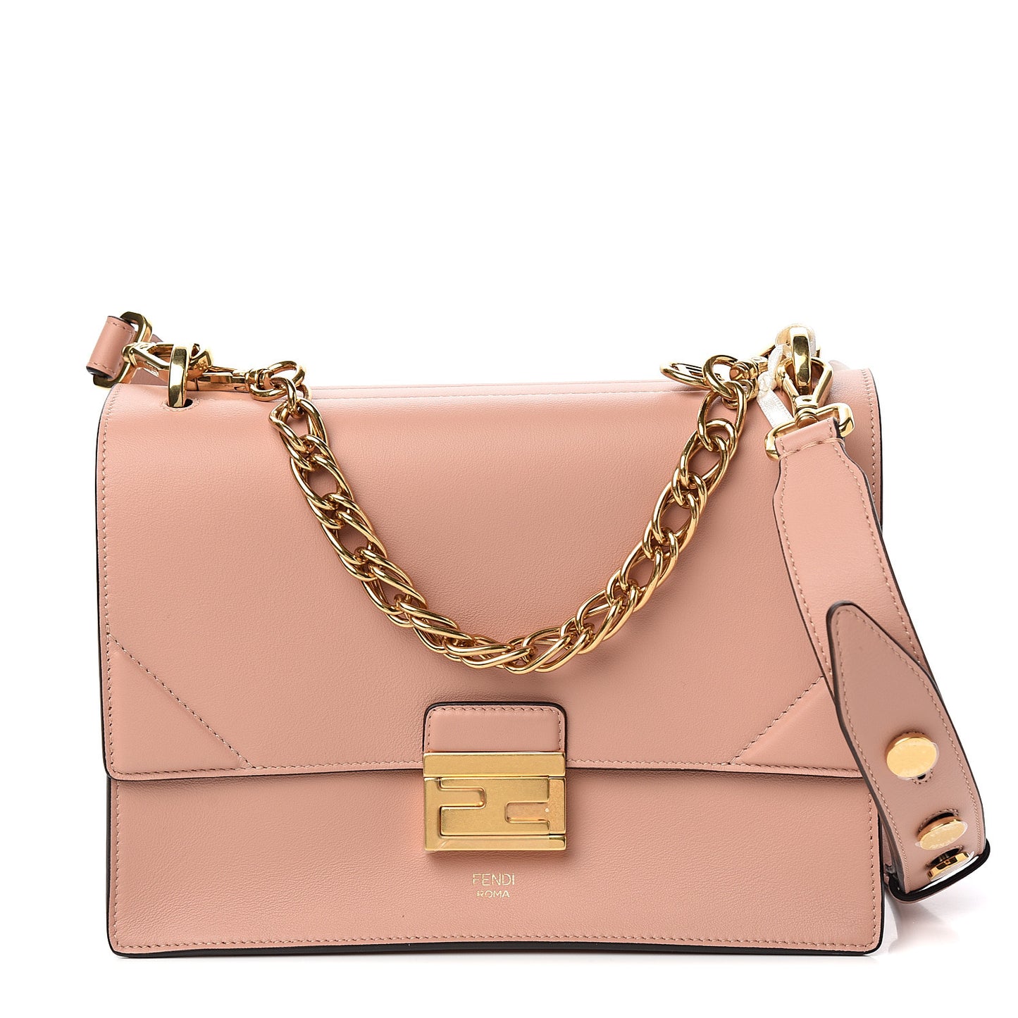 Vitello Grace Matte F is Fendi Kan U Shoulder Bag Rosa Bourbon