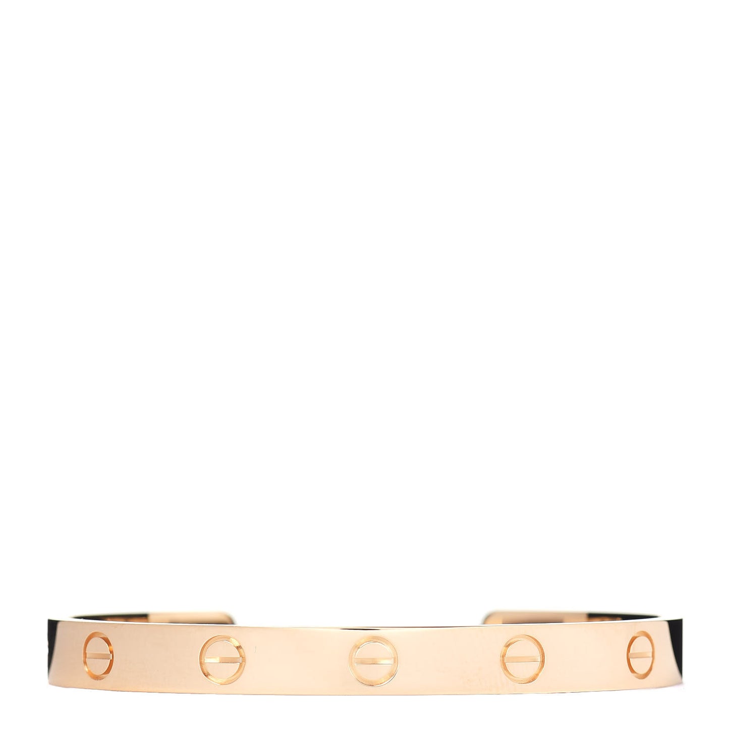 18K Yellow Gold LOVE Cuff Bracelet 17
