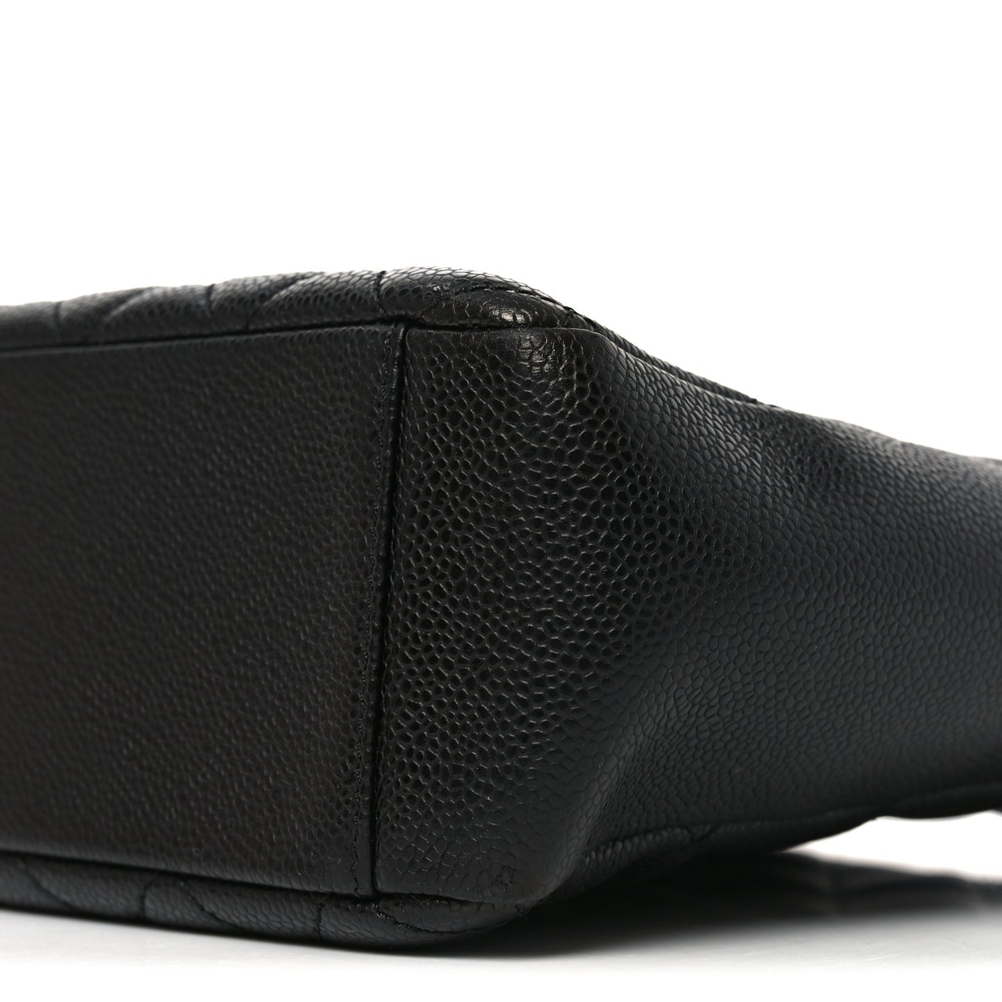 Caviar Quilted Petit Shopping Tote PST Black