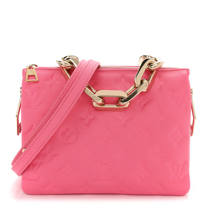 Louis Vuitton Calfskin Embossed Monogram Coussin BB Rose Fluo 1 of 10