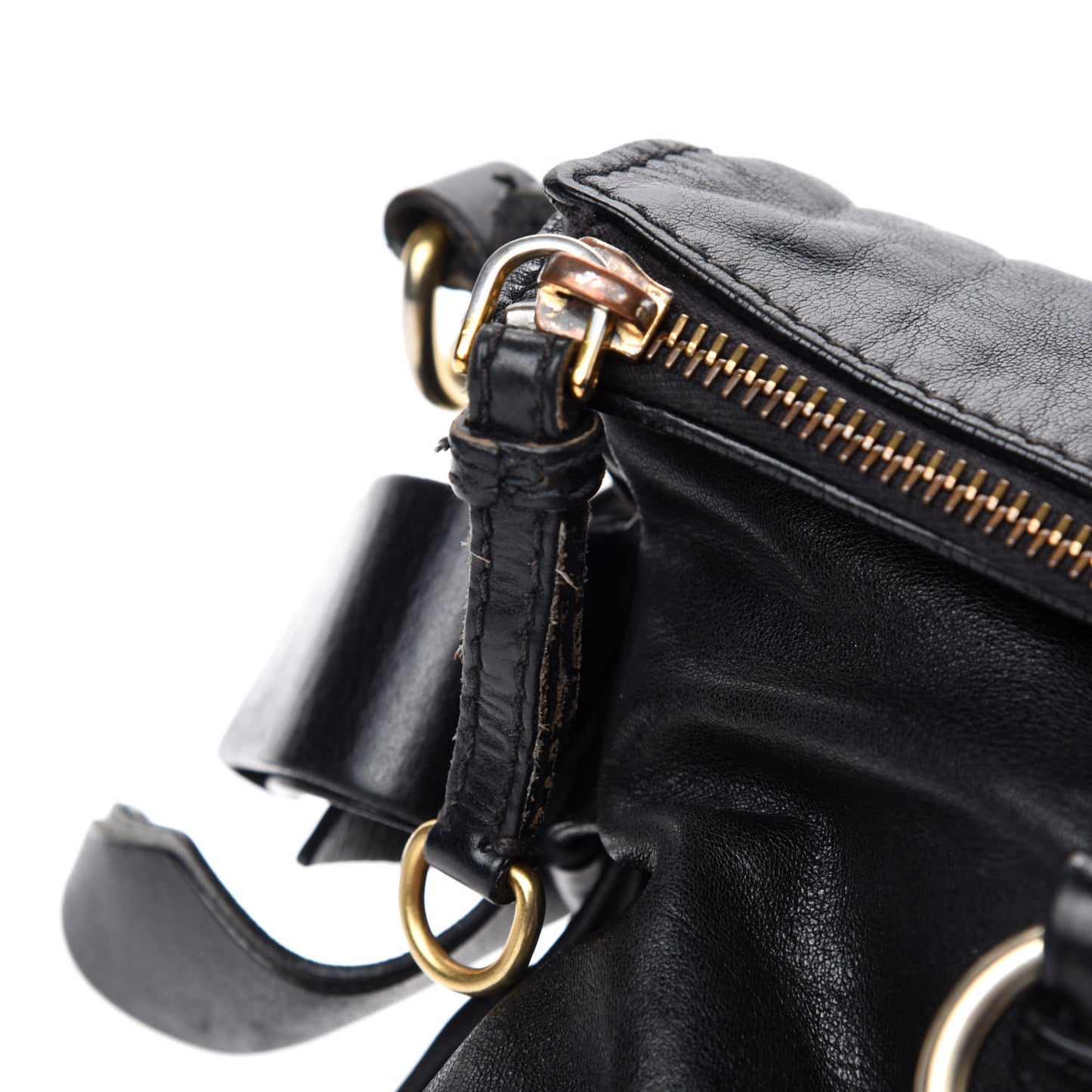 Vitello Lux Bow Tote Black